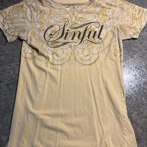 Sinful tattoo Graphic Short Sleeve Tee